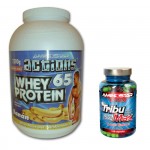 AKCE - WHEY PROTEIN ACTIONS 65% 2500g + TRIBUMAX 120cps ZDARMA