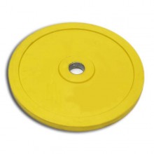 KOTOUČ OLYMPIJSKÝ POGUMOVANÝ 50mm/10kg - žlutý
