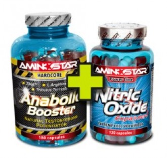 Aminostar Anabolic Booster 180cps + Nitric Oxid 120cps ZDARMA