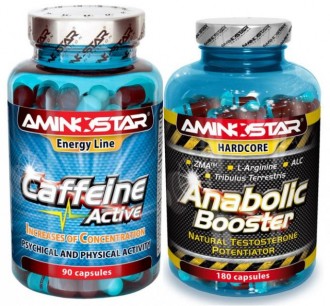 AKCE - Aminostar Anabolic Booster 180cps + Caffeine Active 90cps ZDARMA