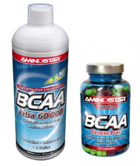 Aminostar BCAA extra 1000 ml + BCAA Extreme Pure 120cps  ZDARMA