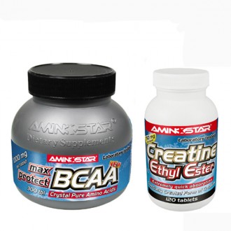 AKCE - BCAA MAX PROTECT 300tbl+Creatin Ethyl Ester 90cps ZDARMA
