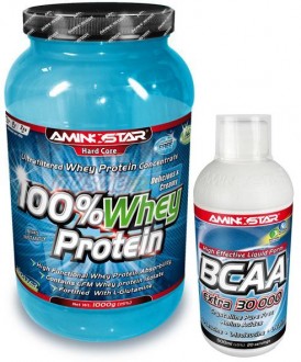 Aminostar 100% WHEY PROTEIN 2300g + BCAA 500ml  ZDARMA