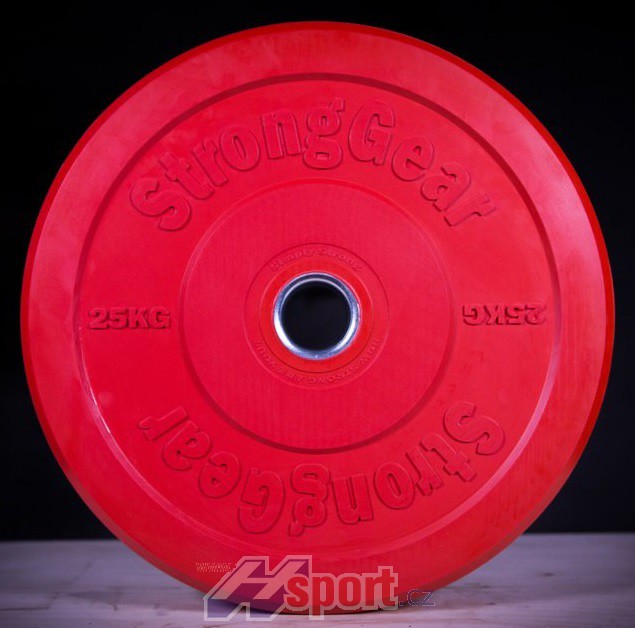 Závaží StrongGear Bumper Plate barevné 15 kg