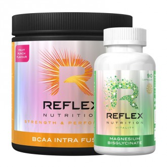 Reflex Nutrition BCAA Intra Fusion 400 g + Albion Magnesium 90 cps ZDARMA