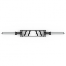 Obouruční olympijská osa s šikmými úchopy 165 cm