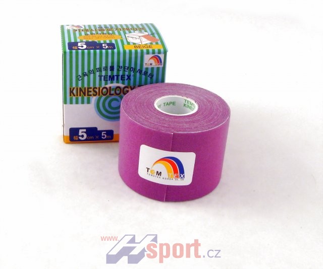 TEMTEX CLASSIC - Kinesiology Tape  5cm x 5m - fialová