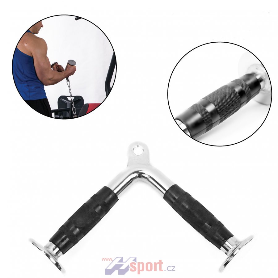 Adaptér - Triceps, V tvar s gumou UW06