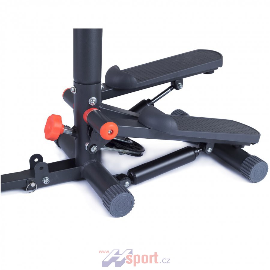 Mini stepper s rotanou Housefit Hermon šedý