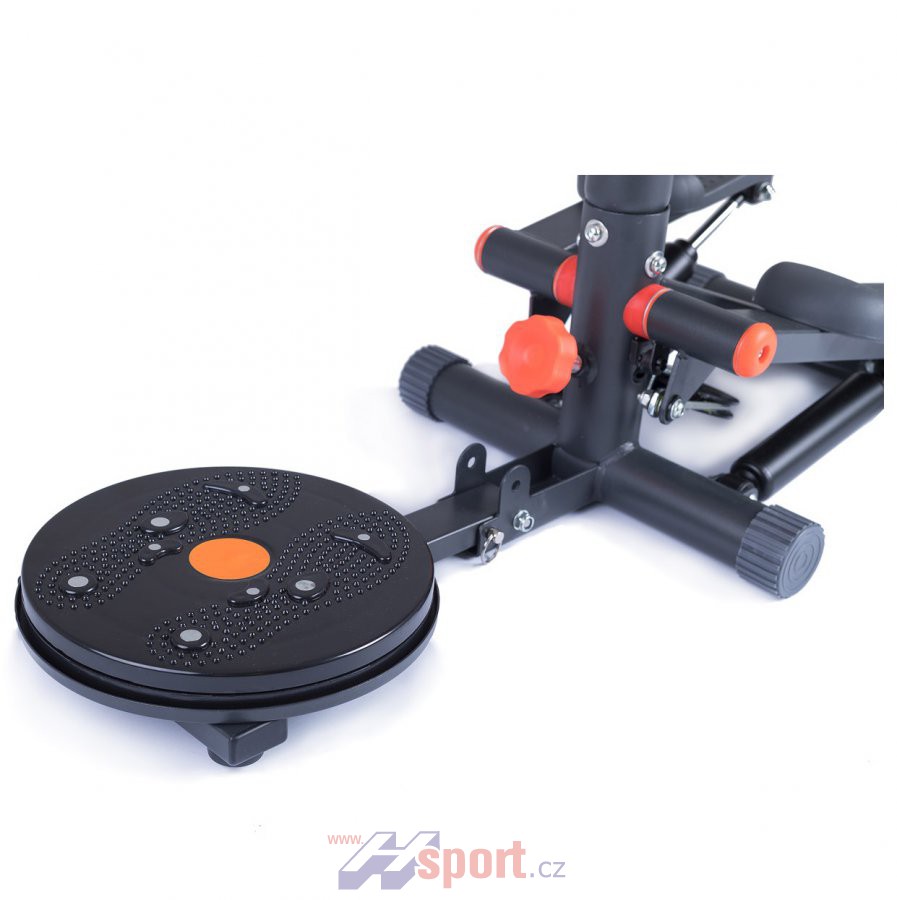 Mini stepper s rotanou Housefit Hermon šedý