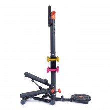 Mini stepper s rotanou Housefit Hermon šedý