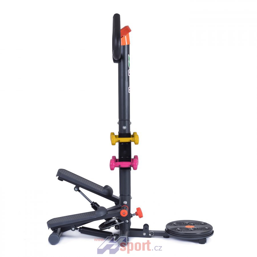 Mini stepper s rotanou Housefit Hermon šedý