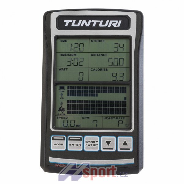 Veslařský trenažér Tunturi Platinum Air Rower Pro