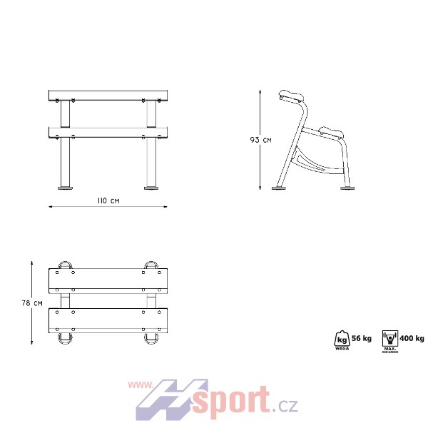 Stojan na činky Marbo MP-S207 (1 modul)
