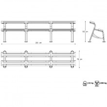 Stojan na činky Marbo MP-S207 (3 moduly)
