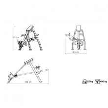 Posilovací stroj - veslování s oporu Marbo MP-U208