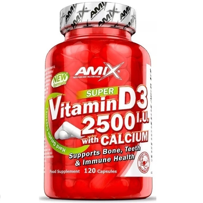 Amix Nutrition Amix Vitamin D3 2500 U.I. s vápníkem 120 cps