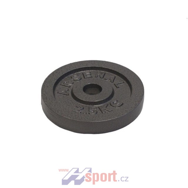 Litinový kotouč lakovaný. Průměr vrtání 25mm, hmotnost 2,5kg.