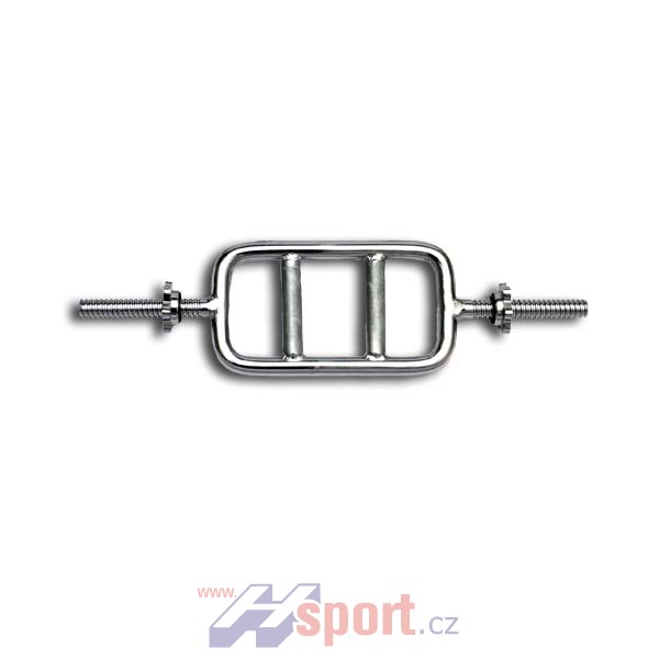 Obouruční osa tricepsová s trapezem, kladivový úchop 25/610 - chrom