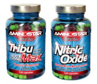 Aminostar TribuMax 90% 120cps + Nitric Oxide 120cps ZDARMA