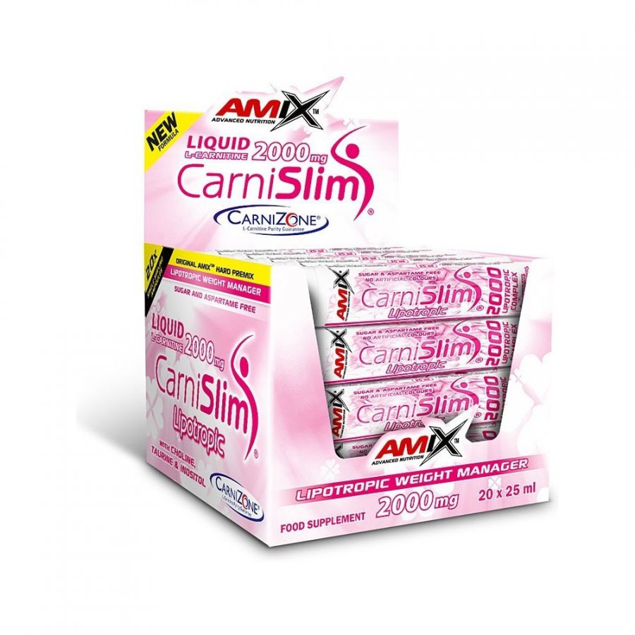 Amix Nutrition Amix CarniSlim Lipotropic ampulla 2000mg 20 pcs BOX - pomeranč červený