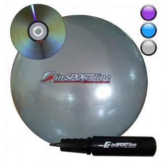 Gymnastický míč inSPORTline Comfort Ball 65 cm + pumpička + DVD