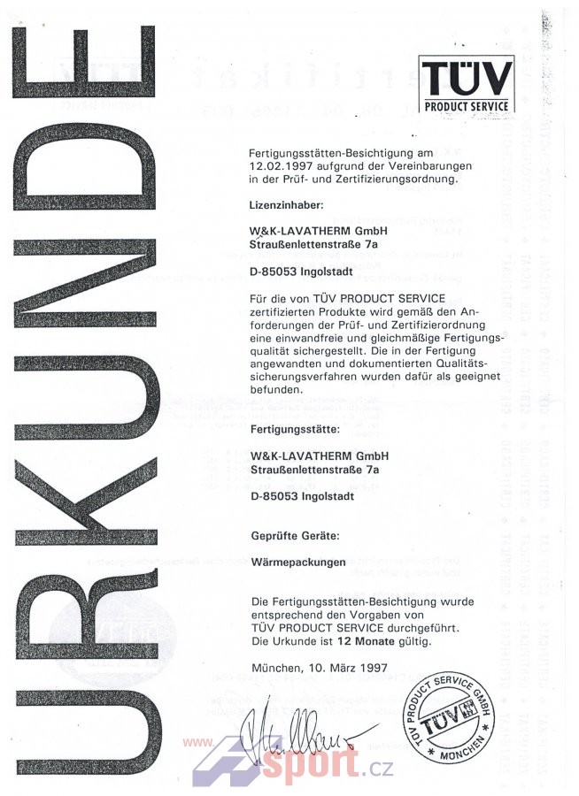 Hřejivý a chladivý obklad Lavatherm 12 x 7.5 cm