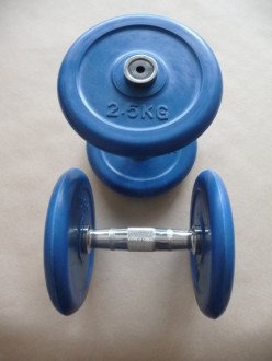 Jednoruční činka stabilní 6kg - guma barva