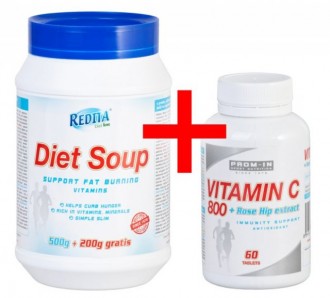PROM-IN Redita diet soup - polévka 700g + vitamín C zdarma