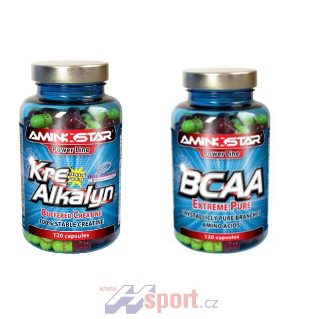 AKCE - Aminostar KRE-ALKALYN 120cps + BCAA 120cps ZDARMA