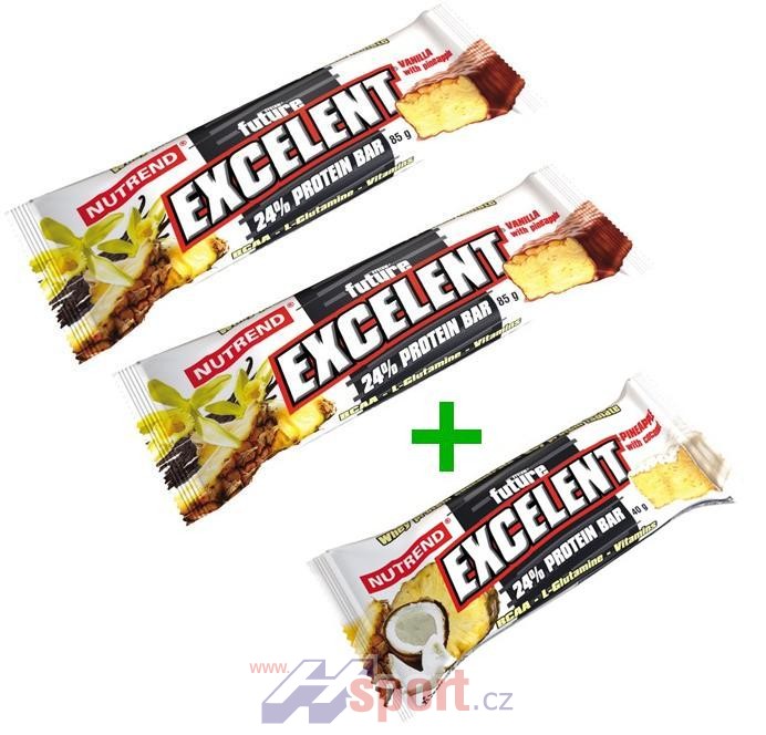 Nutrend Excelent Protein Bar 2 x 85 g + 40 g  ZDARMA
