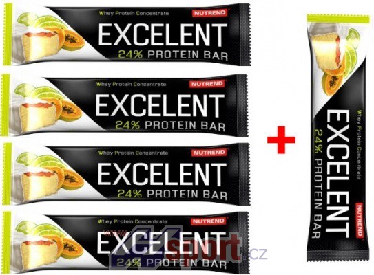 Nutrend Excelent Protein Bar 85 g 4+1 zdarma