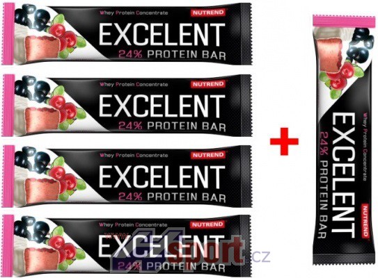 Nutrend Excelent Protein Bar 85 g 4+1 zdarma