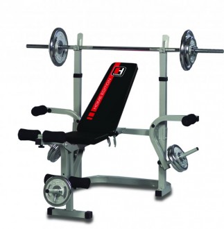 Posilovací lavice HAMMER - BENCH BERMUDA XT + 34kg Power Weight Set