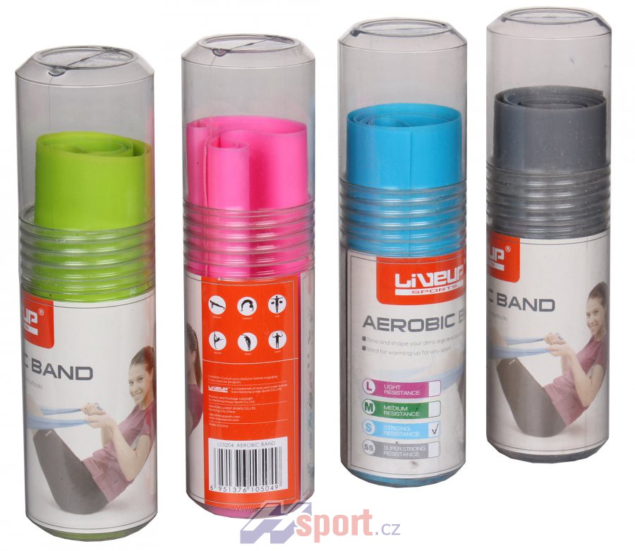 Posilovací guma Liveup Aerobic Band zelená