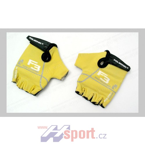 Dětské cyklistické rukavice Polednik F3 žluté
