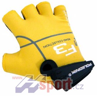 Dětské cyklistické rukavice Polednik F3 žluté
