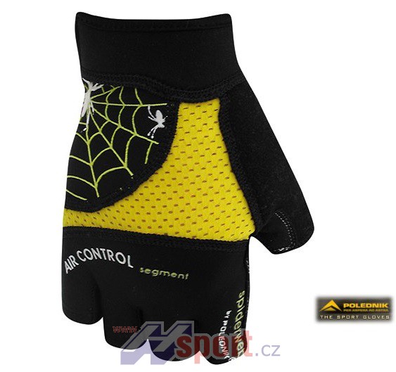 Cyklistické rukavice Polednik Spiderweb žluté
