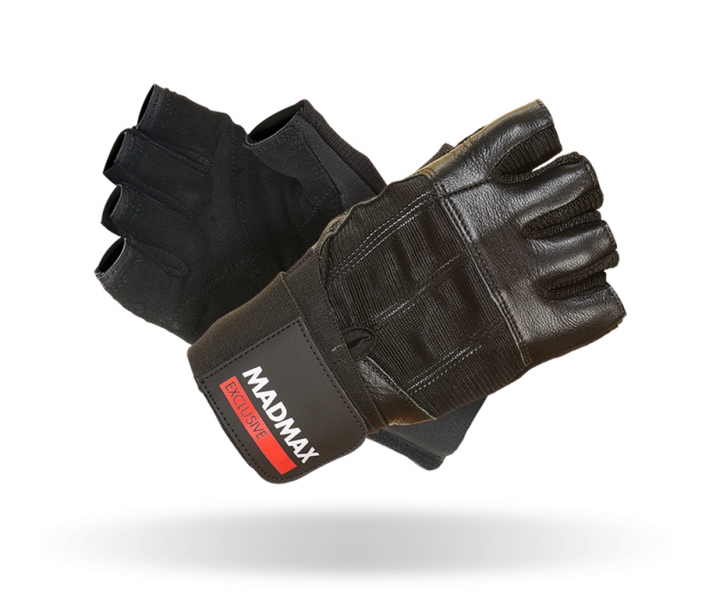 Fitness rukavice Madmax Professional Black Exclusive - S