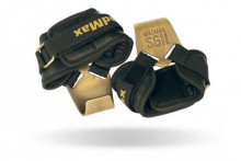 Kulturistické háky Madmax Metallic Lat Hooks kožené - pár