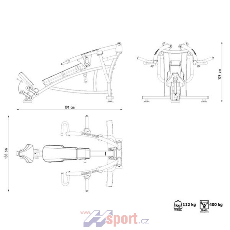 Posilovací stroj Incline Bench Press Marbo MF-U004