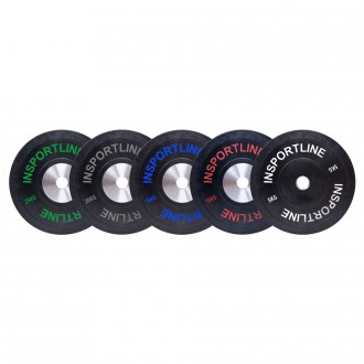 Sada gumových kotoučů Insportline Bumper Plate 2x5-25 kg
