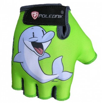 Dětské cyklistické rukavice Polednik Baby New - delfín