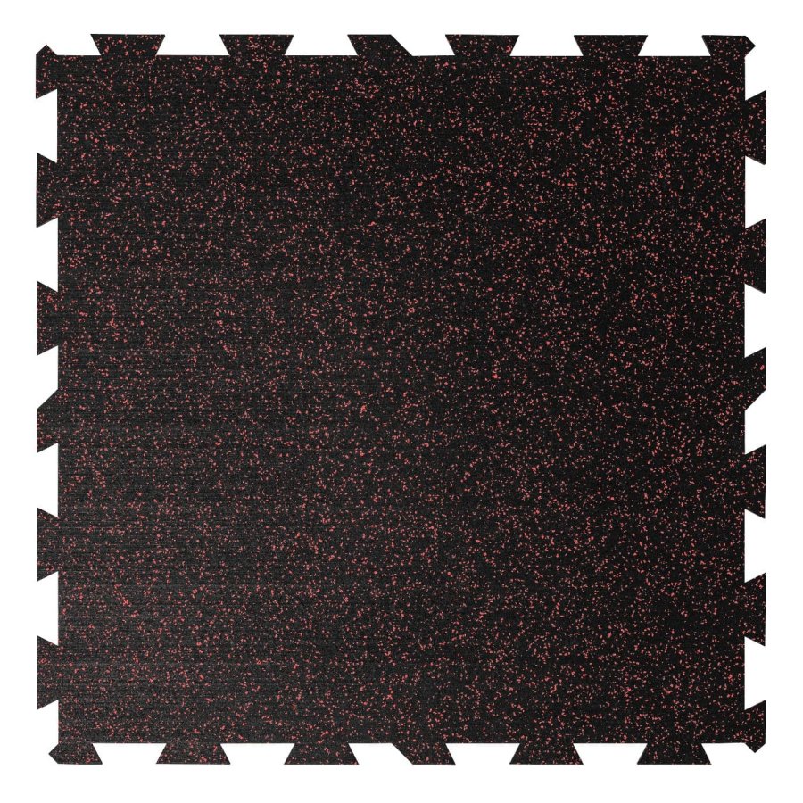 Attack Sportovní podlaha Puzzle 8 mm, 1 x 1 m - barevný vsyp 10% - červená