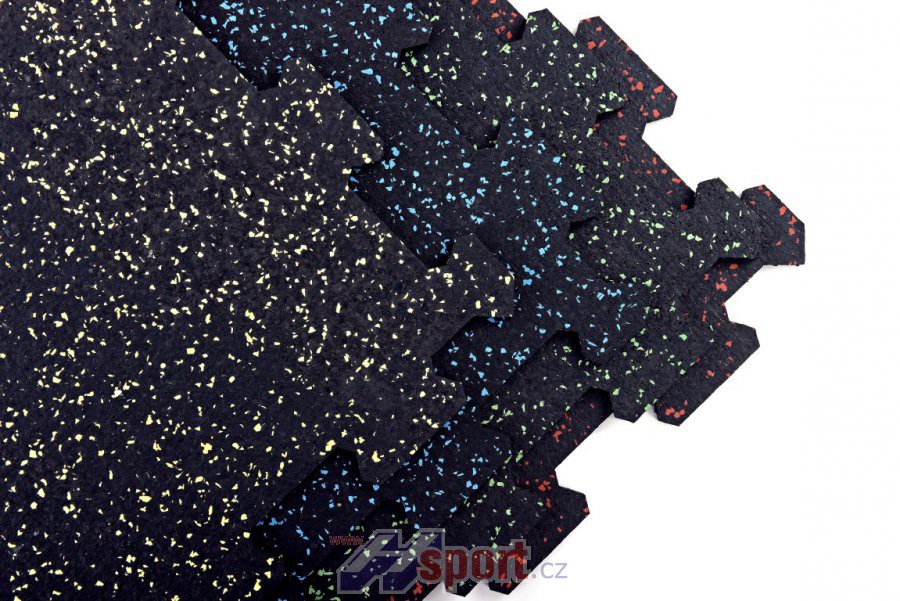 Sportovní podlaha Puzzle 8 mm, 1 x 1 m - barevný vsyp 40%