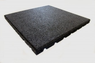 Odpružená sportovní podlaha 30 mm, 50 x 50 cm - černá