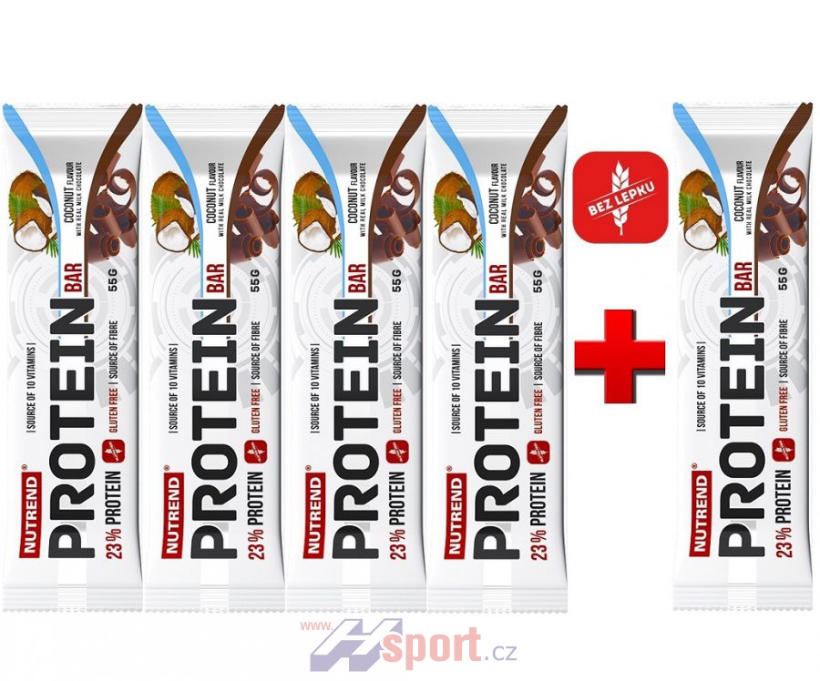 Nutrend Protein Bar 55 g 4 + 1 zdarma