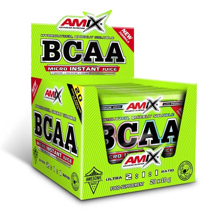 Amix Nutrition Amix BCAA Micro Instant 20x10 g - malinová limonáda