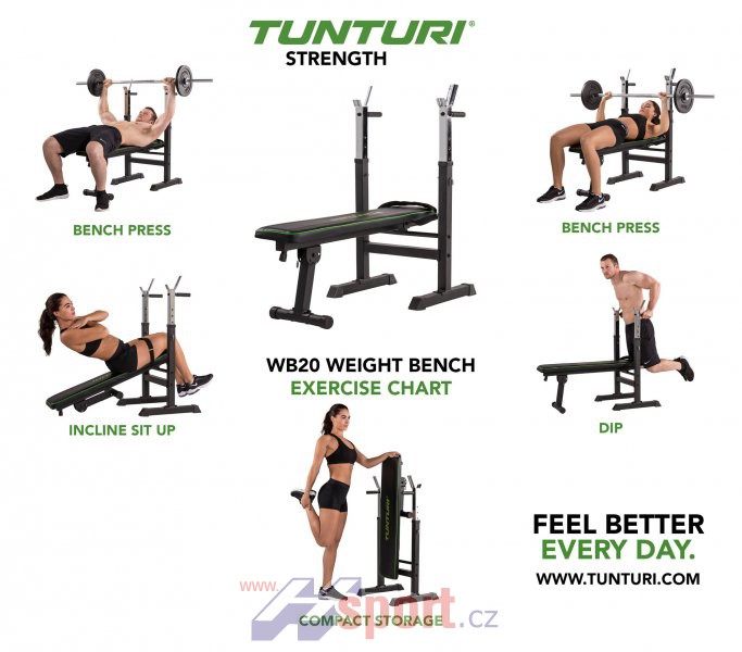 Posilovací lavice Tunturi WB20