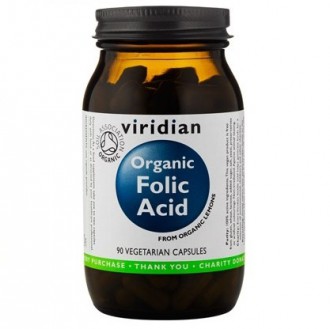 Viridian Organic Folic Acid 90 cps